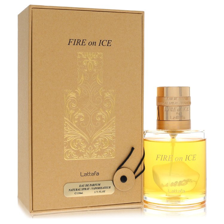 Lattafa Fuego sobre Hielo de Lattafa Eau De Parfum Spray (Unisex) 3.7 oz para Hombres