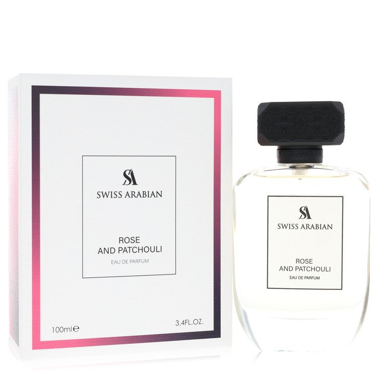 Swiss Arabian Rosa y Pachulí de Swiss Arabian Eau De Parfum Spray 3.4 oz para Mujeres
