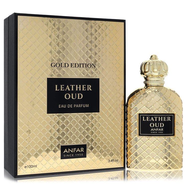 Anfar Leather Oud Gold Edition Eau De Parfum Spray 3.4 Oz For Men