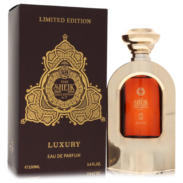 Khalis the Sheik N.77 Luxe Gouden Editie door Khalis Eau De Parfum Spray 3.4 oz voor Mannen