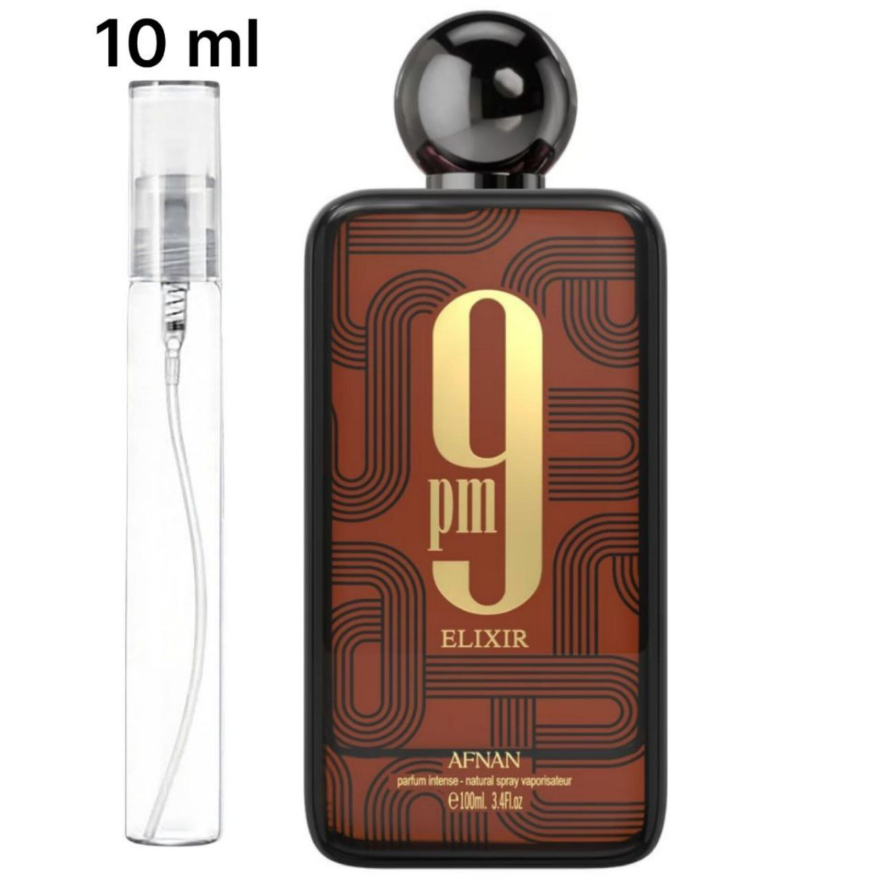 Завантажте зображення в програму перегляду галереї, 9PM Еліксир Інтенс від Afnan (унісекс) парфумований спрей для чоловіків (зразок)
